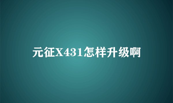 元征X431怎样升级啊