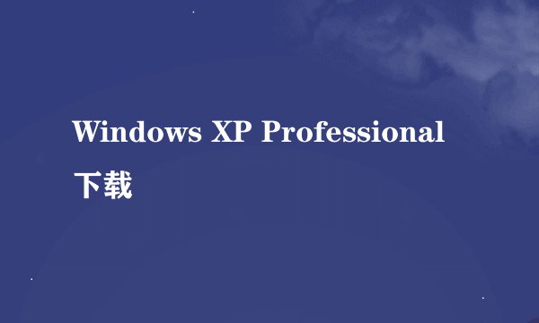Windows XP Professional下载