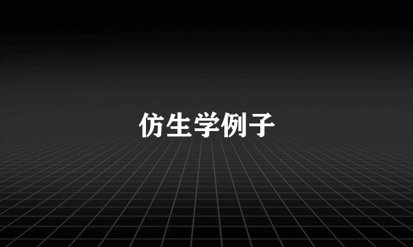 仿生学例子
