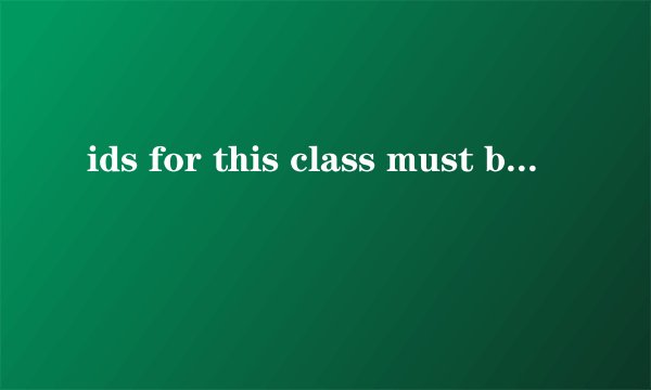 ids for this class must be manually assigned before calling save():