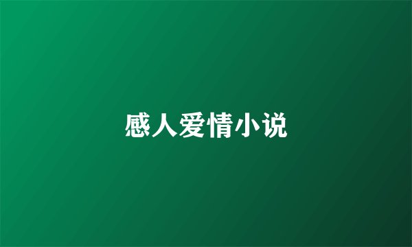 感人爱情小说