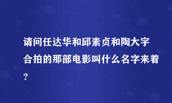 请问任达华和邱素贞和陶大宇合拍的那部电影叫什么名字来着？