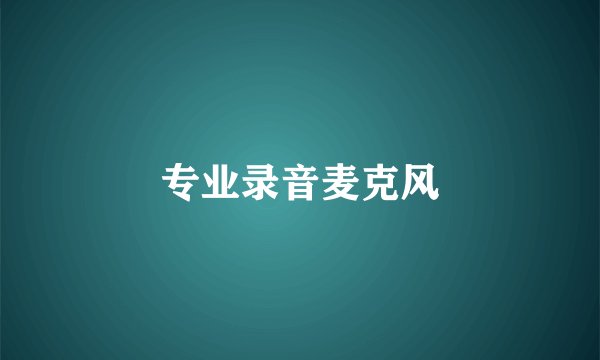 专业录音麦克风