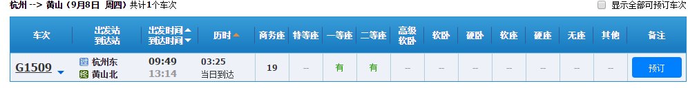 杭州到黄山高铁途径那些站