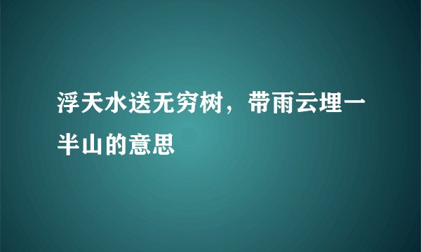 浮天水送无穷树，带雨云埋一半山的意思