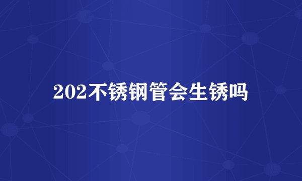 202不锈钢管会生锈吗
