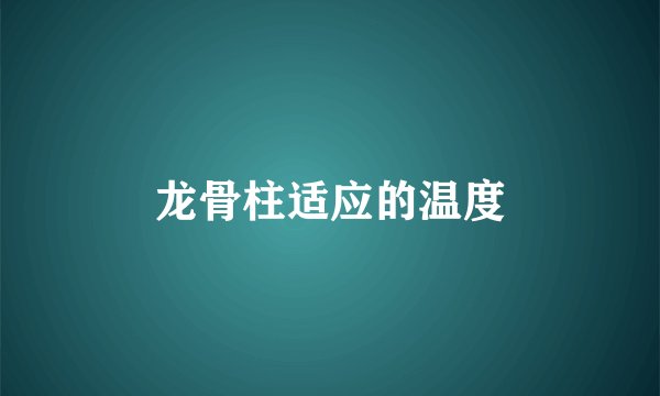龙骨柱适应的温度
