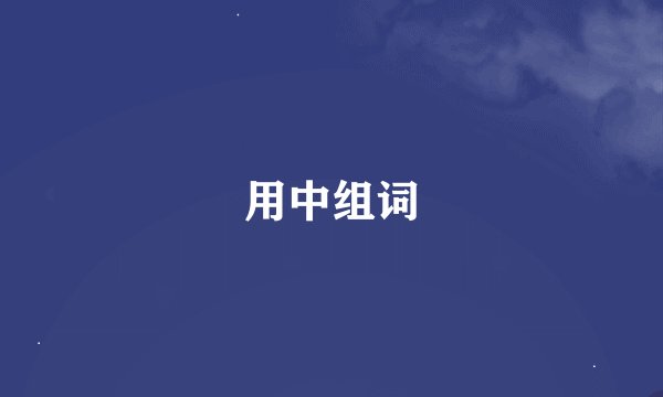用中组词