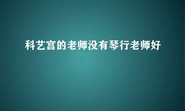 科艺宫的老师没有琴行老师好