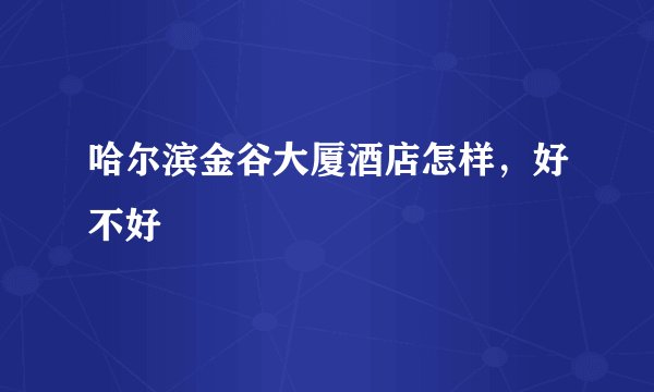 哈尔滨金谷大厦酒店怎样，好不好