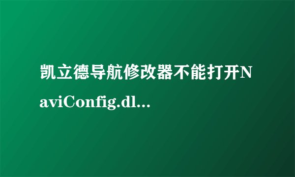 凯立德导航修改器不能打开NaviConfig.dll文件是怎么回事？