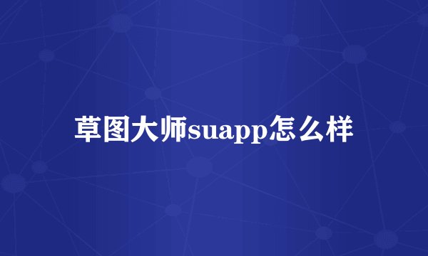 草图大师suapp怎么样