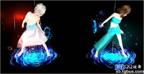 QQ炫舞海洋之心对戒佩戴效果