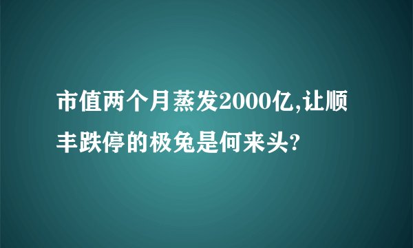 市值两个月蒸发2000亿,让顺丰跌停的极兔是何来头?