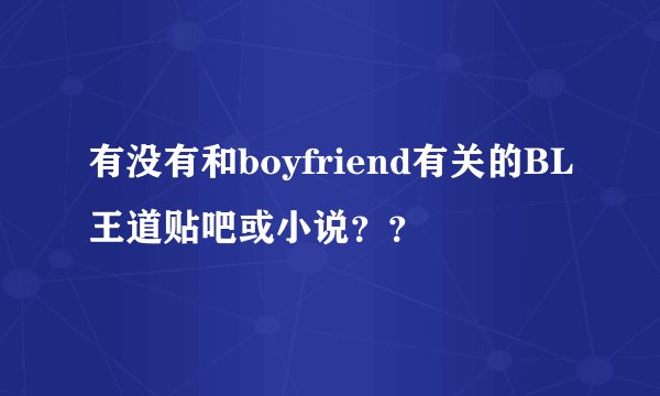有没有和boyfriend有关的BL王道贴吧或小说？？