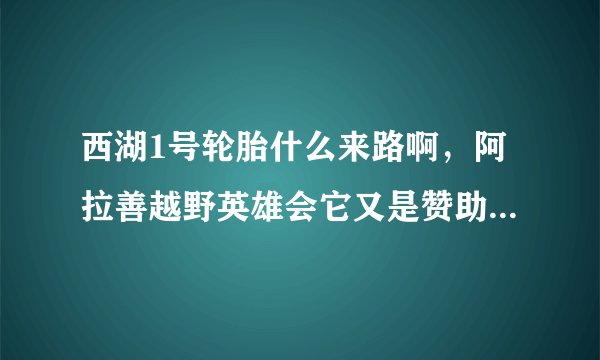 西湖1号轮胎什么来路啊，阿拉善越野英雄会它又是赞助赛事奖金又是现场展示？