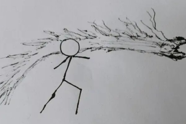 龙元素火柴人怎么画