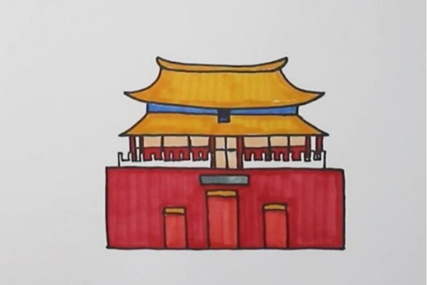 小学生故宫路线图怎么画