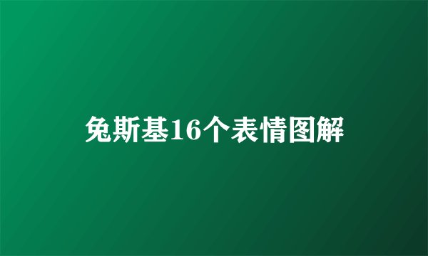 兔斯基16个表情图解