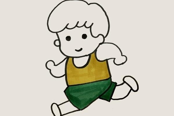 跑步的小人怎么画