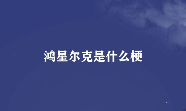 鸿星尔克是什么梗