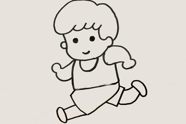 跑步的小人怎么画