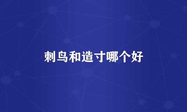 刺鸟和造寸哪个好