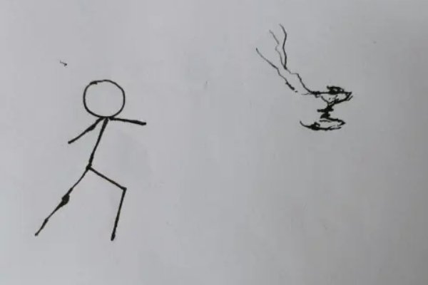 龙元素火柴人怎么画