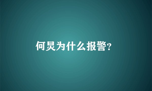何炅为什么报警？