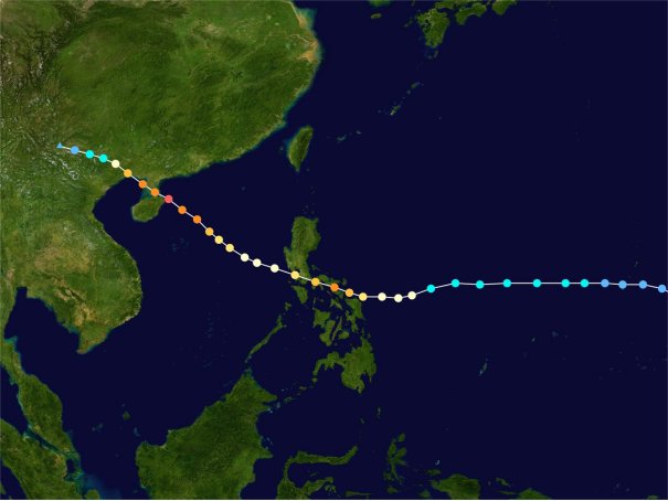 台风的移动路径