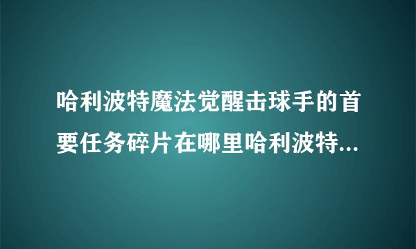 哈利波特魔法觉醒击球手的首要任务碎片在哪里哈利波特魔法觉醒击球手的首要任务拼图碎片位置介绍