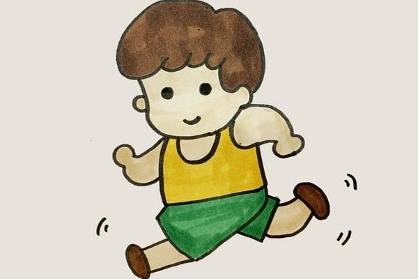 跑步的小人怎么画