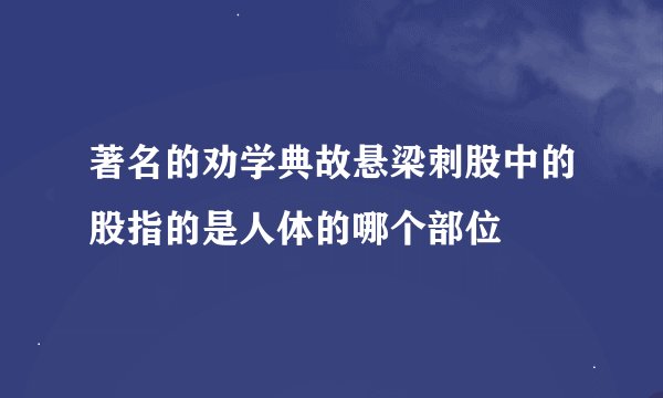 著名的劝学典故悬梁刺股中的股指的是人体的哪个部位