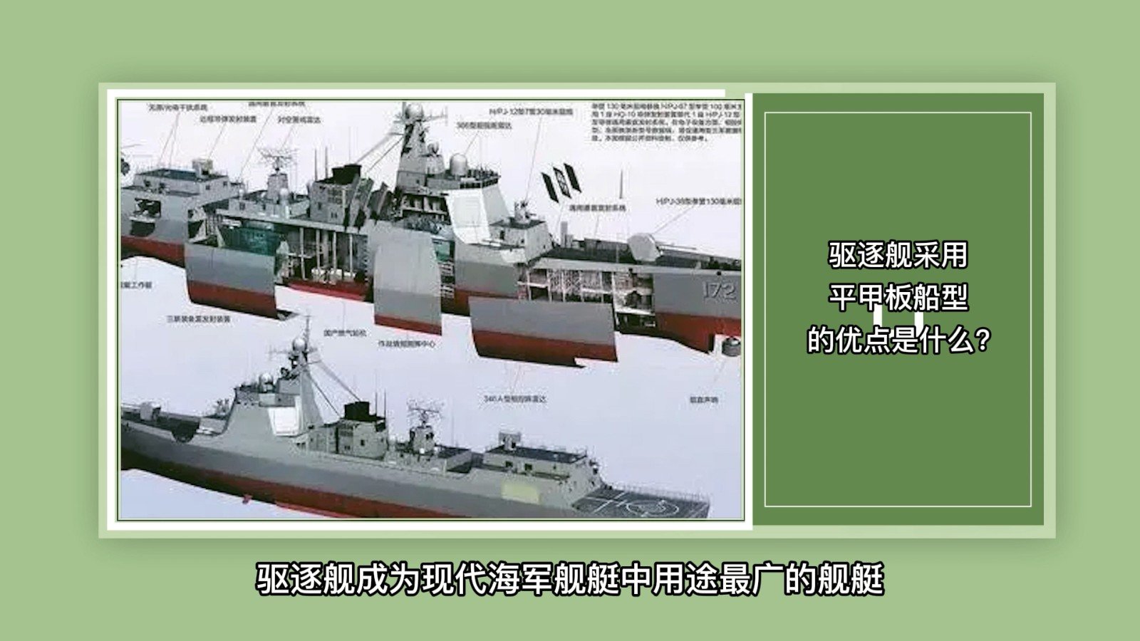 驱逐舰采用平甲板船型的优点是什么？