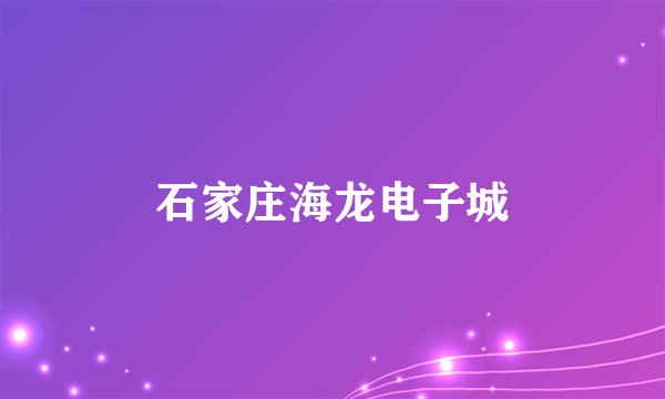 石家庄海龙电子城