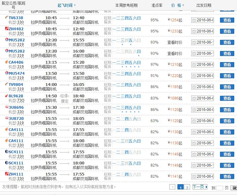 西藏飞成都多少时间，3U8696航斑几点到成都