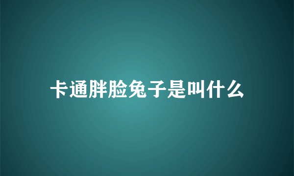 卡通胖脸兔子是叫什么