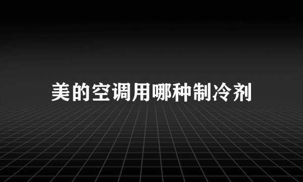 美的空调用哪种制冷剂
