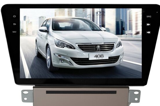 新标致408+进取版+导航怎么打开的？