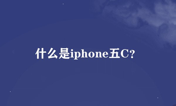 什么是iphone五C？