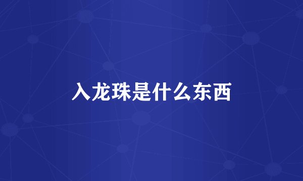 入龙珠是什么东西