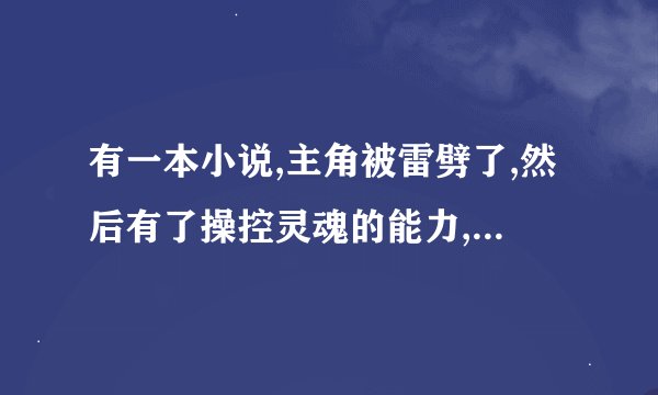 有一本小说,主角被雷劈了,然后有了操控灵魂的能力,好像是叫 傀儡什么美女得....各位大大有没有看过啊