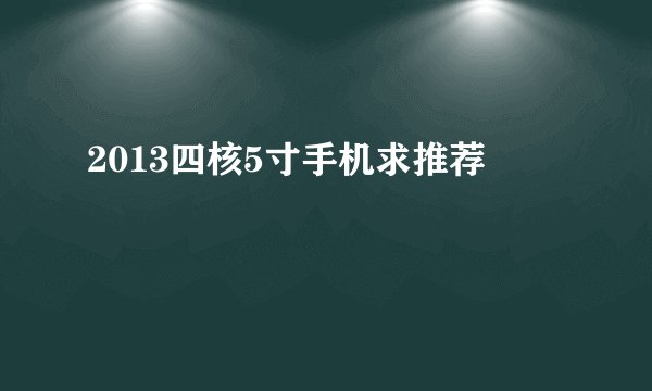2013四核5寸手机求推荐