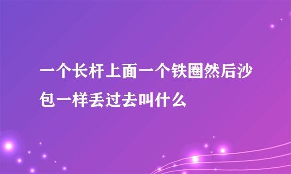 一个长杆上面一个铁圈然后沙包一样丢过去叫什么