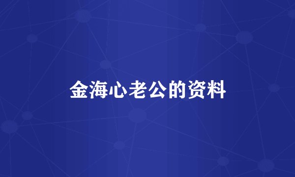 金海心老公的资料