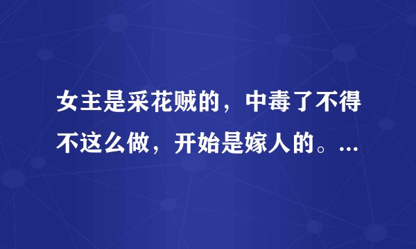 女主是采花贼的，中毒了不得不这么做，开始是嫁人的。武功很高强的女采花贼，忘记名字了，求书名