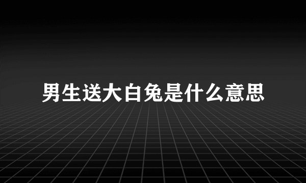 男生送大白兔是什么意思
