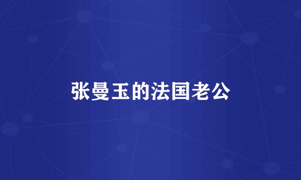 张曼玉的法国老公