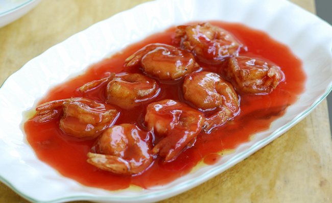 番茄虾球的菜品特色