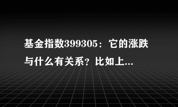 基金指数399305:它的涨跌与什么有关系?比如上证指数与个股涨跌涨跌有关系